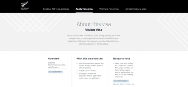 kinh nghiệm xin visa New Zealand online